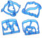 TNSLAND Moldes de pan para niños, 4 piezas sándwich cortadores de galletas, dinosaurios delfín jigsaw elefante cortador de galletas para niños pan y verduras para pan, sándwich, galletas, frutas