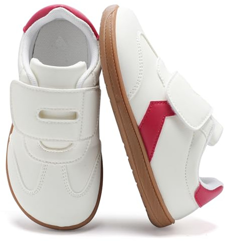 Mioceko Barefoot Niños Niña Zapatillas Respetuosas Anchos Calzado Descalzo CóModo Zapatos Deportivas Bebe Antideslizantes Sneakers Casual Exterior Beige Rojo 28 EU