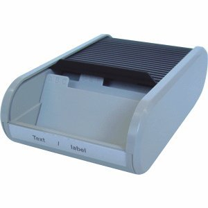 Helit Visitenkartenbox für ca. 300 Karten schwarz/grau