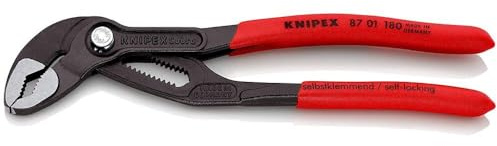 Knipex, 87 01 180, 7-1/4 Knipex Cobra Water Pump Pliers, Plastic Grip