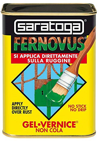 SARATOGA Vernice Gel Antiruggine Pronta All'Uso Senza Bisogno Di Trattamenti Preliminari, Latta Da 750 Ml Grafite Ferro Antico