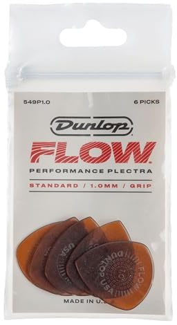 Dunlop 549P100 Médiators Flow Standard Grip 1,00mm sachet de 6