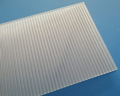 Stegplattor, ersättningsplattor för växthus, 6 mm, klart, färglöst, UV-skyddade (L x B = 1250 x 625 mm)