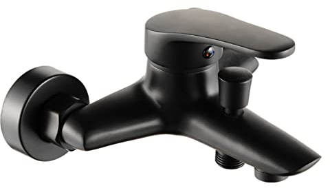 FQYEP Shower Faucet for Bathroom,Matt Black,Single Lever Bath Mixer Tap,Single Lever Shower Mixer,Shower Faucet Hot and Cold Water,Faucet for Bathtub,Shower Mixer Tap Set for Bath