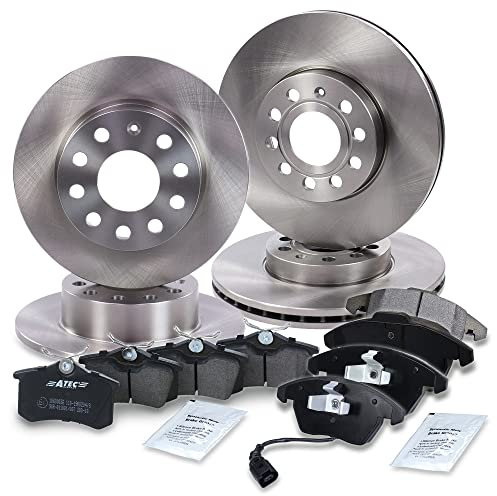 Set di freni ATEC Germany incl. dischi freno anteriori Ø 288 mm ventilati + posteriori Ø 253 mm pieni + pastiglie freno anteriori e posteriori