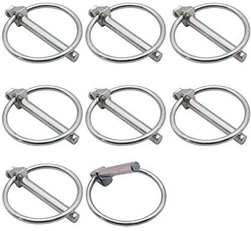 SKIR'CO (8 Stück) Klappsplinte aus verzinktem Stahl 4,5 mm, DIN 11023, Klappsplinte, Metallsplinte mit Ring