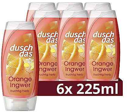 Duschdas Duschgel Orange Ingwer Duschbad mit Fresh-Energy-Duftformel sorgt für einen erfrischenden Start in den Tag 6 x 225 ml