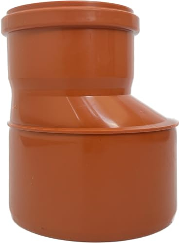 KG reduktion DN 250/200 PVC-U-kontakt, övergångsrör, reducerare, rörreducering, med tätning, för externa dräneringssystem, gummitätning, avloppsvatten, kanalrörssystem