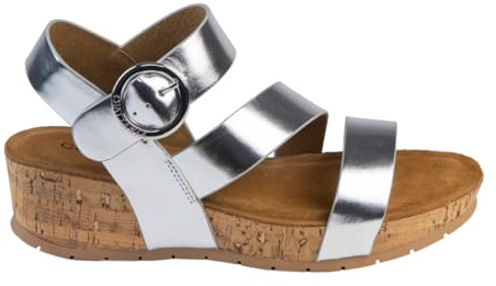 CHATTAWAK Mujer 18HLILOUARGENT38 Sandalia con tacón plateado, 38 EU, plata, 38 EU