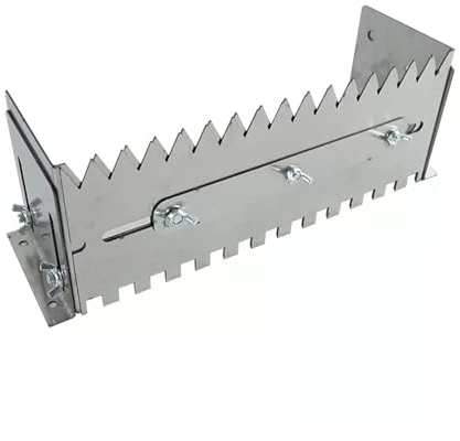 DPFCYBS Llana Dentada Triángulo + Cuadrado Doble Uso Peine para Mortero Acero Inoxidable Alicatador Plano Ceniza Herramienta para Nivelar Azulejos Y Baldosas(Size:Sin Deflector,Color:300-600mm)
