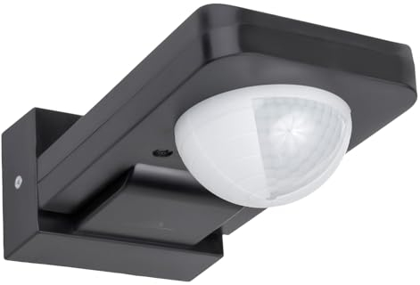 Maclean MCE243 Infrarot-Bewegungssensor mit Dämmerungssensor | 360° Grad Erfassungsbereich bis 20m | IP65 Wasser- und Staubschutz | max 2000W | PIR-Infrarotsensor für Innen- und Außenbereich (Grau)