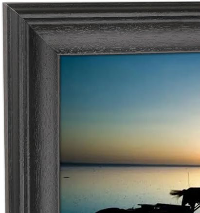 ZZFQXZ Marco de fotos de 8 x 29 pulgadas, marco de fotos de madera maciza negro de 8 x 29 pulgadas, marco panorámico de 8 x 29 pulgadas, incluye accesorios para colgar (F23B829)