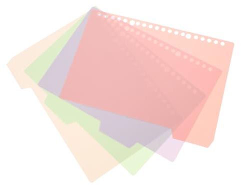 iplusmile 4pcs Pastel Pink PP Binder Dividers with Pockets, A5 Size Index Card Separators for Spiral and Smart Ring Notebooks, Office and School Filing Supplies