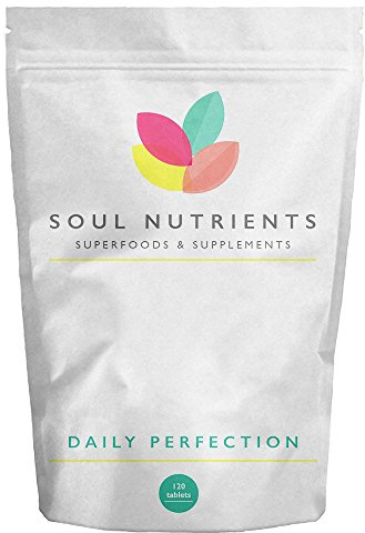 Skin, Hair & Nails Formula | Grape Seed Extract, Selenium, Vitamin A Vitamin C, Vitamin E & Biotin for Perfect Skin | 120 Tablets | Vegan | Soul Nutrients