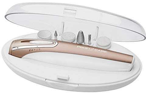 ProfiCare PC-MPS 3016 Elektrisches Maniküre-/Pediküre-Set mit 6 Nagelpflegeaufsätzen, 4-Stufenschaltung, LED-Licht, praktische Aufbewahrungsbox