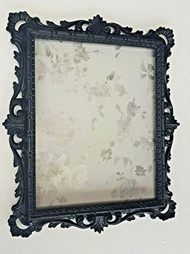 Hängande ram bildram barock svart med glas 43 x 37 cm ram gotisk fotoram 31 cm x 25 cm antik stil barockram prunram dekorativ ram C532 guld bildram
