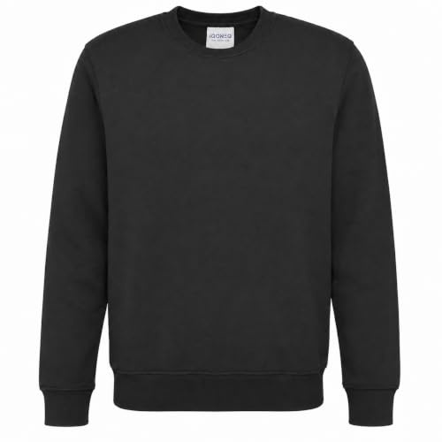Mad Ink Men's Classic Red Solid Crewneck Sweatshirt Jumper Top - Large