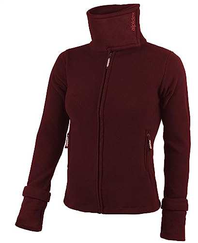 ALPIDEX Chaqueta Forro Polar Mujer Cuello Alto Cremallera Sudadera Otoño Invierno Primavera Ciente Suéter Manga Larga Piel Suave Aire Libre, Tamaño:M, Color:Bordeaux