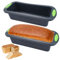 2 Pezzi Stampo Plumcake Silicone, 28x12x6.5cm Stampo Per Plumcake, Teglia Plumcake Antiaderente, Stampo In Silicone Per Pane per Fare il Pane e il Plumcake,per Forno e Microonde,Grigio Scuro