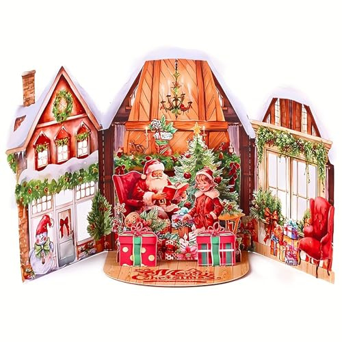 pekifaves Carte de joyeux Noël pop-up, carte de vœux 3D pour Noël et le Nouvel An, carte avec enveloppe