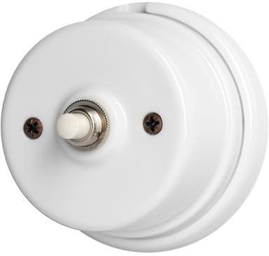 Merlotti 40.427 Pulsante per Impianti a Vista, 250 V, Bianco