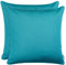 Brandsseller 2er Set Outdoor Kissen 45 x 45 cm – Wetterfeste Zierkissen mit Paspel in Wabenstruktur – Wasserabweisende Gartenkissen & Dekokissen für draußen – Sofakissen für Balkon & Terrasse - Aqua