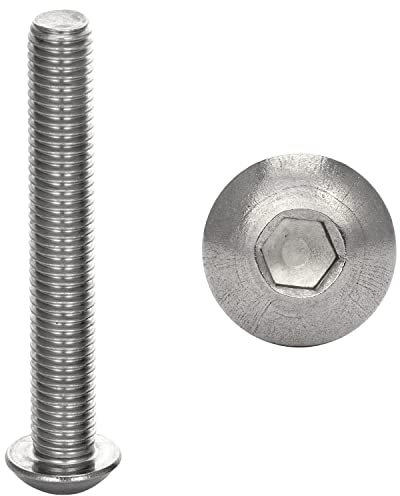 Linsenkopfschrauben Innensechskant M8x100 Edelstahl (10 Stück) ISO 7380 Flachkopfschrauben Edelstahlschrauben FASTON®
