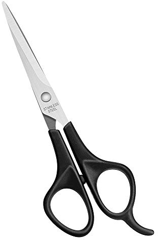 Asdirne Forbici da Parrucchiere, Forbici da Salone Professionali con Lame in Acciaio Inox e Impugnatura in ABS, 6 Pollici, Nero