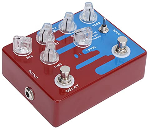 Distortion Delay Guitar Effect Pedal, Multiple Delay Units Wear Resistant Guitar Delay Pedal for Beginners for Family