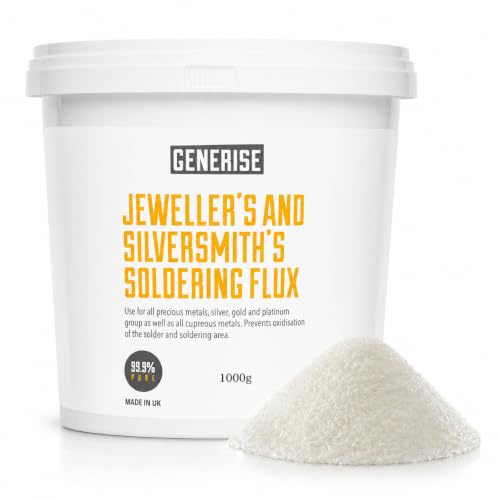Lödningsflödesjuvelerare och silversmeder lödkristallform flödespulver 99,9 % ren – för svetsning av guld, silver, platina, mässing, koppar 1 kg (1 000)