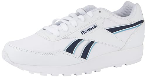 Reebok Rewind Run, Zapatillas Unisex adulto, Ftwr White Vector Navy Essential Blue, 34.5 EU