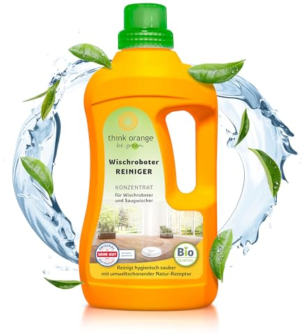 TOBG® [BIO] Bodenreiniger Konzentrat für Wischroboter & Saugwischer 1L [Verbesserte Formel 2024] Schaumarm & Streifenfrei für alle Oberflächen - Reinigungsmittel - Made in Germany