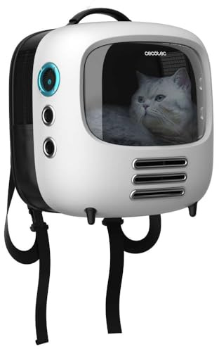 Cecotec Transportín Pumba 1800 Travel Fan, Sistema de ventilación, Luz Interior, Gran Pantalla Oscura, Ventilador con 2 velocidades, Mascotas hasta 8Kg, Diseño ergonómico, Bolsillo Lateral