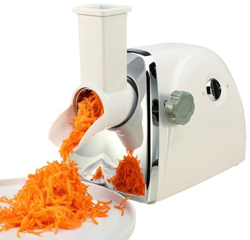 Déchiqueteuse De Fruits Commerciale, Déchiqueteuse À Fromage Rotative, Râpe Électrique Pour Citron, Pomme De Terre, Oignon, Ail, 3 Lames Rotatives En Acier Inoxydable, Déchiquetage Rapide - 1Min/500g