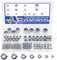Lock Nuts, 180Pcs Hex Locknuts Assortment Kit, 304 Stainless Steel Metric Nylon Insert Lock Nuts Kit, 7 Size-M3 M4 M5 M6 M8 M10 M12 Hex Nut & Locknuts Set for Industrial & Home