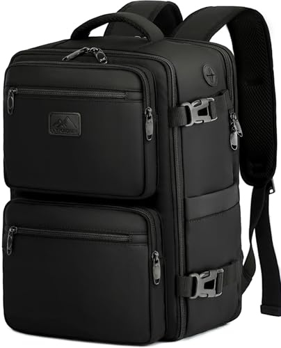 LYNXCHER Zaino da Viaggio Easyjet 45x36x20 Bagaglio a Mano Aereo 30L Borsa da Cabina per Uomo e Donna per Laptop da 15.6 Pollici Nero