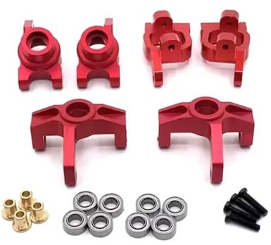YONMFRDS RC Car DIY Parts For WLtoys 144001 124017-16-18-19 For LC 1/14 Front Wheel For Seat Rear C-Shaped RC Car Parts Accessories Upgrades And Replacements(Red)
