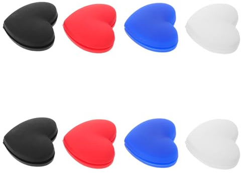 NIYANGLE Set da 8 Smorzatori di Vibrazioni per Racchette da Tennis a Forma di Cuore, Ammortizzatori in Silicone Multicolore per Allenamento e Pratica, Accessori per Riduzione Urti e