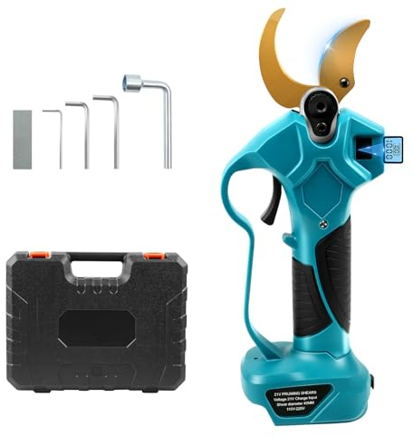 Akku Elektrische Astschere Gartenschere Drahtlose 65mm Kompatibel mit Makita 18V mit Bürstenlosen Motor LCD-Display zum Beschneiden von Bäumen und Obstbäumen（ohne Akkus)