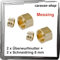 2 x Schneidringe + Überwurfmutter für 8 mm Rohr Messing RVS 8 Marine Caravan