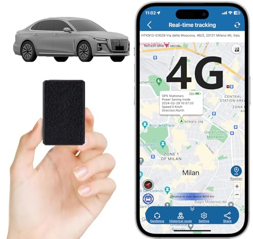 Mini 4G Localizzatore per Auto per Il Tuo Veicolo Micro Localizzatore GPS con Carta SIM Impermeabile Magnetica Nascosto In Tempo Reale Dispositivo Di Localizzazione GPS Per Auto E Bambini Anziani