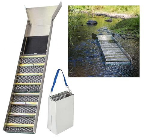 Scatola di Chiusura Pieghevole in Lega di Alluminio, Attrezzatura Portatile per la Prospezione Dell'oro, Kit per la Ricerca Dell'oro per L'estrazione Dell'oro per Fiume, Argento