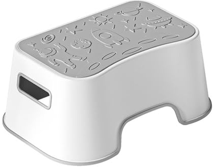 BAMFY Tabouret Marchepied pour Enfants Tabouret Toilette pour Adulte Accroupi pour La Cuisine Salle De Bain Chambre à Coucher, Marche Pied Toilette Antidérapant Tabouret à Caca(Gray)
