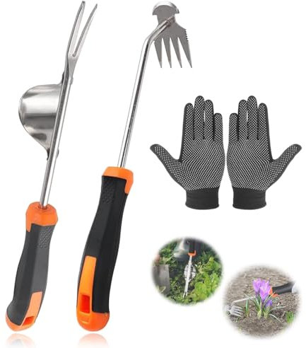 Anyingkai 2 Piezas Extractor de Malas Hierbas Manual,Desmalezar para Patio y Jardín,Multifunctional Weeder Tools,Weeder Puller Stand Up,Weed Removal Tool Long Handle,Eliminar Malas Hierbas