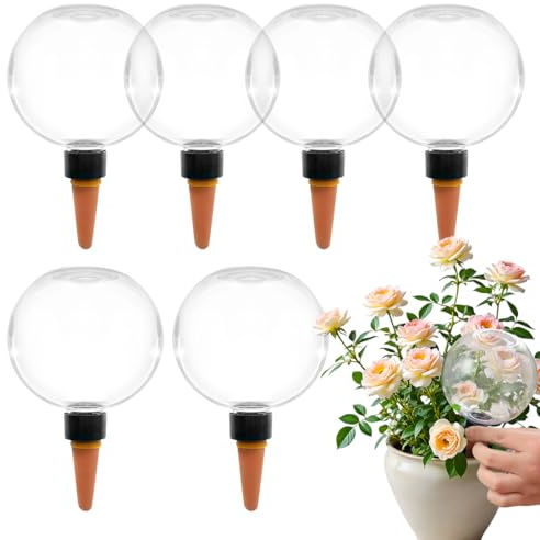 Wapasezyar 6 sfere di irrigazione per piante, 500 ml, irrigazione automatica delle piante, erogatore di acqua, per interni ed esterni