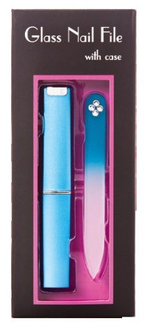 MINI DIAMANTE AQUA GLASS NAIL FILE WITH CASE