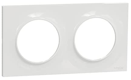 Schneider Electric S520704 Plaque 2 postes Odace Styl Blanc