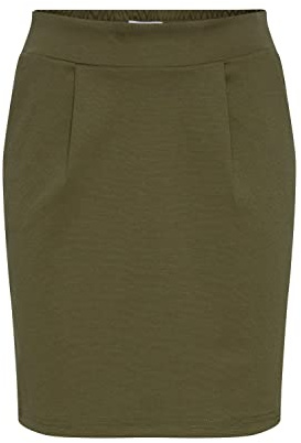 ICHI IHKATE SK - Minifalda Corta para Mujer con Cintura elástica, Kalamata (13024), M