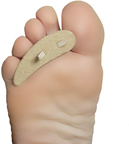 Steins Hammer Toe Crest Cushion and Buttress Pad Reduces Pressure from Calluses and Hammer Toes, Large Right, Beige, 3 Count