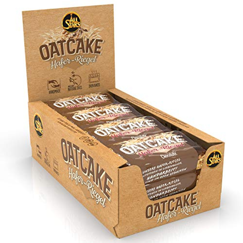 ALL STARS Oatcake Hafer-Riegel (Chocolate, 12 x 80g) – Energy-Riegel mit Haferflocken & hochwertigen Kohlenhydraten – gebackener Oat Bar - soft & sättigend - idealer Mahlzeitenersatz